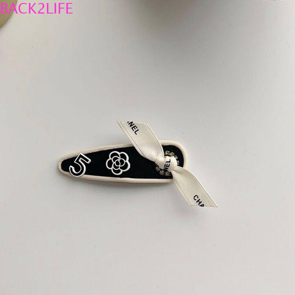 BACK2LIFE Kẹp Tóc Nơ Kim Loại Phong Cách Retro Hàn Quốc