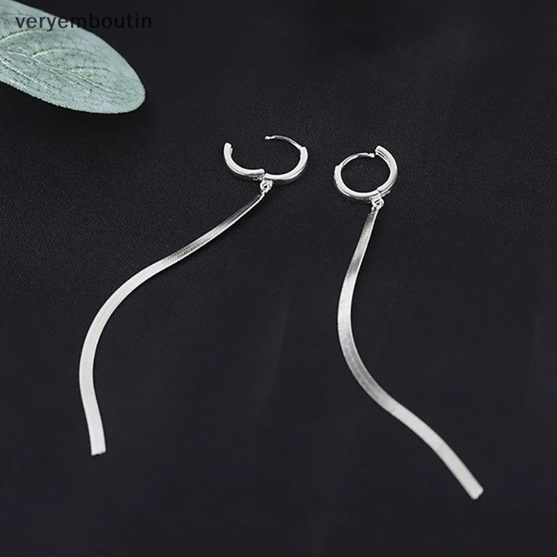 Bông Tai Dáng Dài Phối Tua Rua Đơn Giản Độc Đáo Thời Trang Cho Nữ