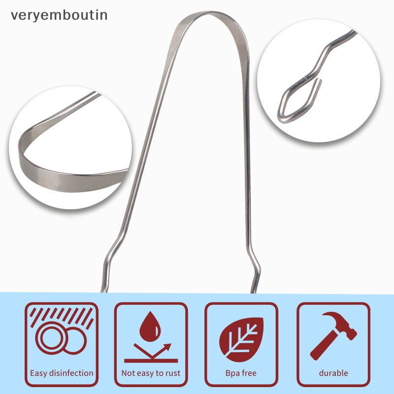 1 Dụng Cụ Vệ Sinh Lưỡi Bằng Thép Không Gỉ Chất Lượng Cao