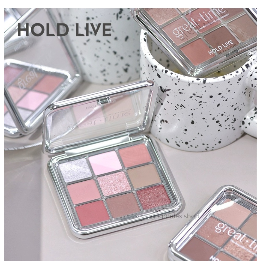 Bảng phấn mắt 9 ô màu HOLD LIVE Simple Foggy Language HL651 12.6g bền màu lên chuẩn màu lâu trôi phấn mịn | BigBuy360 - bigbuy360.vn