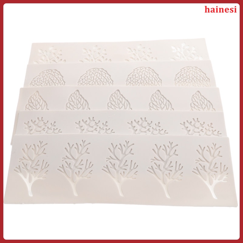 Bộ 5 Khuôn Làm Bánh Chất Liệu Silicone Hình Chiếc Lá