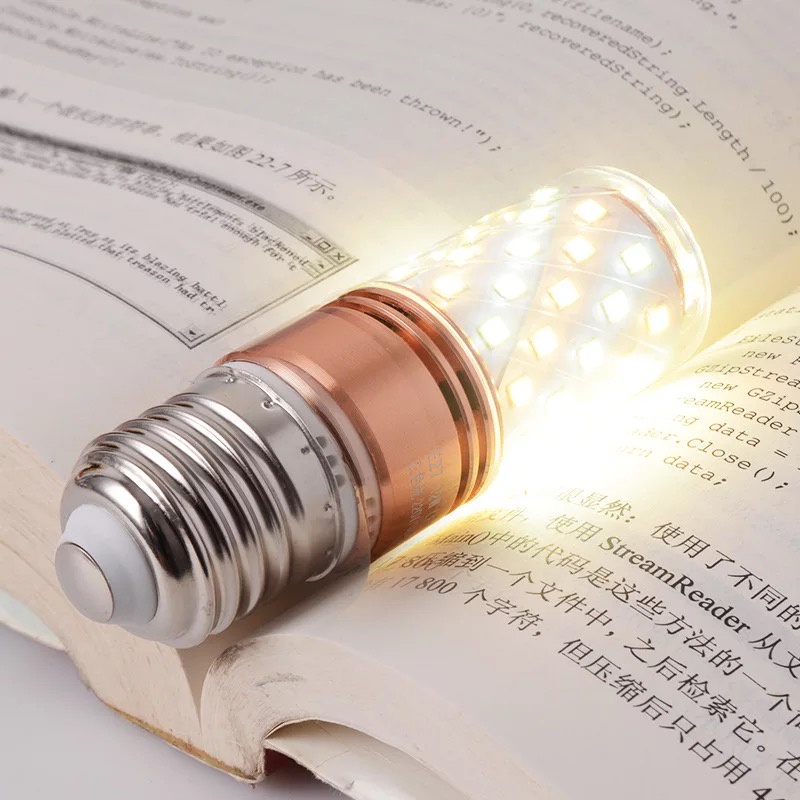 Bóng Đèn Led Bắp Ngô 12w 3 màu Led Siêu Sáng Công Suất 12w, Đui Xoáy E14/ E27