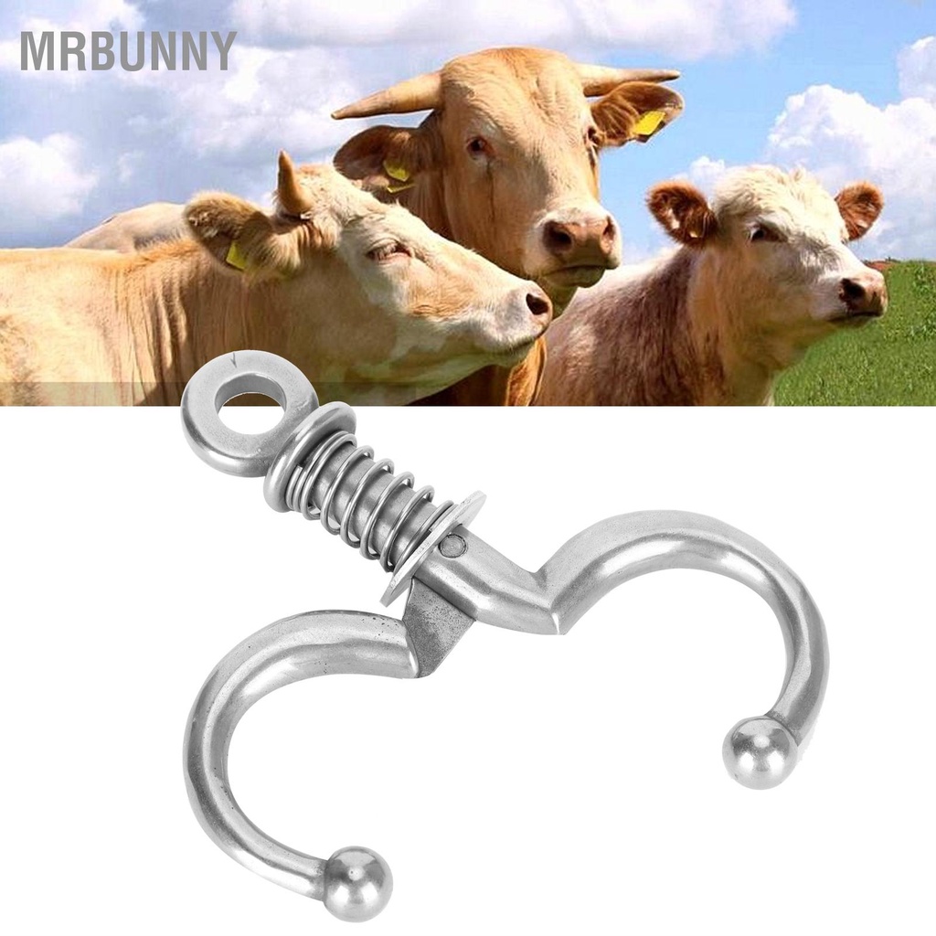 Mrbunny Động vật trang trại Gia súc Vòng thép không gỉ Tự động Bò mùa xuân Kìm mũi Kẹp