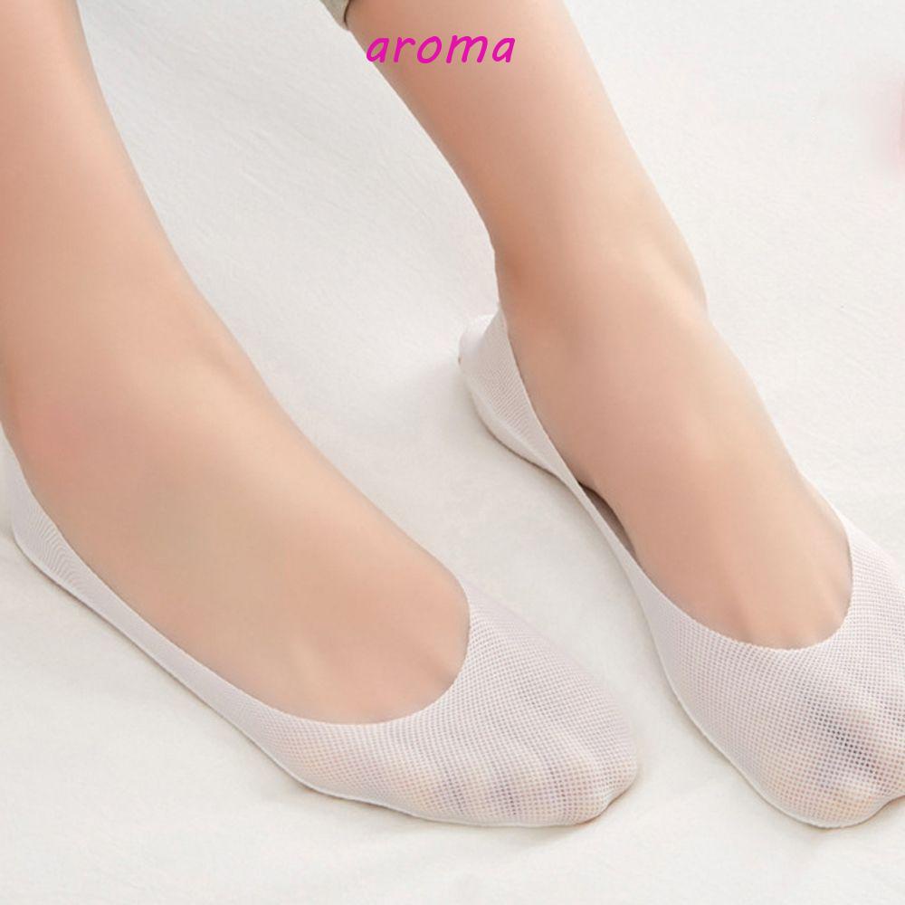 AROMA Vớ Thuyền Bằng Lụa Thoáng Khí Thoải Mái Màu Sắc Đơn Giản Cho Nữ