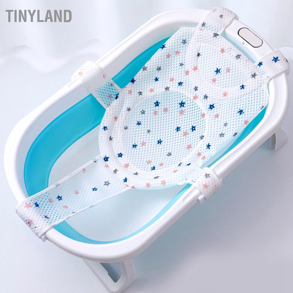 TinyLand Lưới Tắm Cho Bé Chống Trượt Hỗ Trợ Ghế Thoải Mái Với 5 Góc An Toàn Sơ Sinh cmman