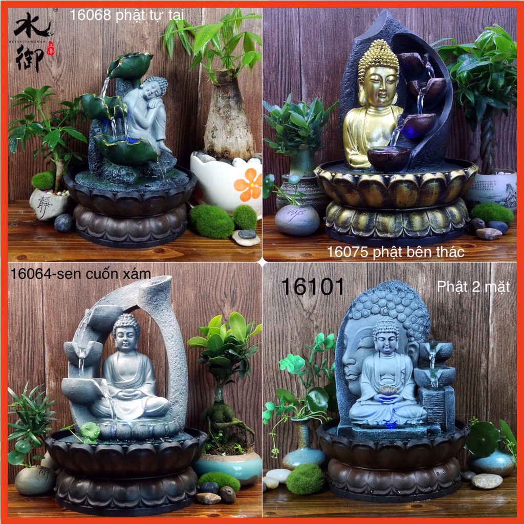 Thác nước phong thủy-Thác phong thủy mini để bàn hình phật (Tùy chọn 20 mẫu)