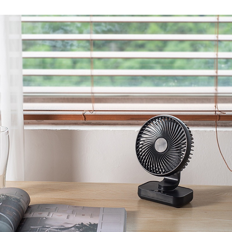 Quạt USB Để Bàn Di Động 4 Tốc Độ Và Dao Động 4000mAh Có Thể Sạc Lại Và Cáp USB Cho Nhà Ở / Văn Phòng / Du Lịch