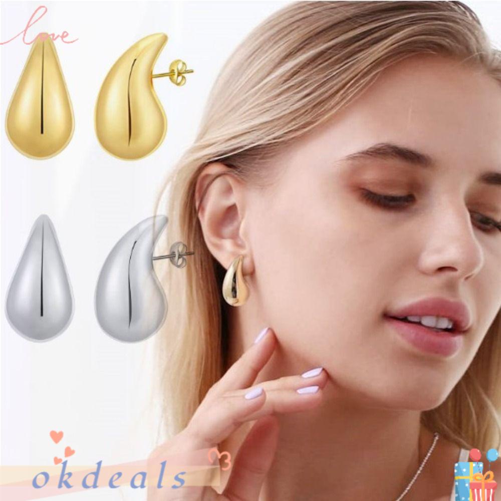 OKDEALS Khuyên Tai Hình Giọt Nước Siêu Nhẹ