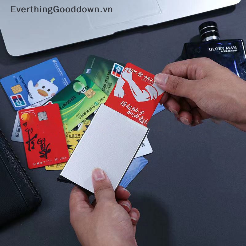 Everthinggood Ví Đựng Thẻ Tín Dụng ID Bằng Kim Loại Nhôm Mỏng Chống Trộm Cho Nam Và Nữ vn