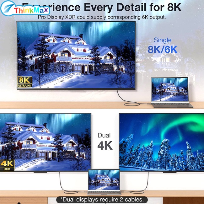 Dây Cáp Sạc Nhanh Hai Đầu Usb 4.0 Cho Thunderbolt 4 Type C 8k 40gbps Pd 240w