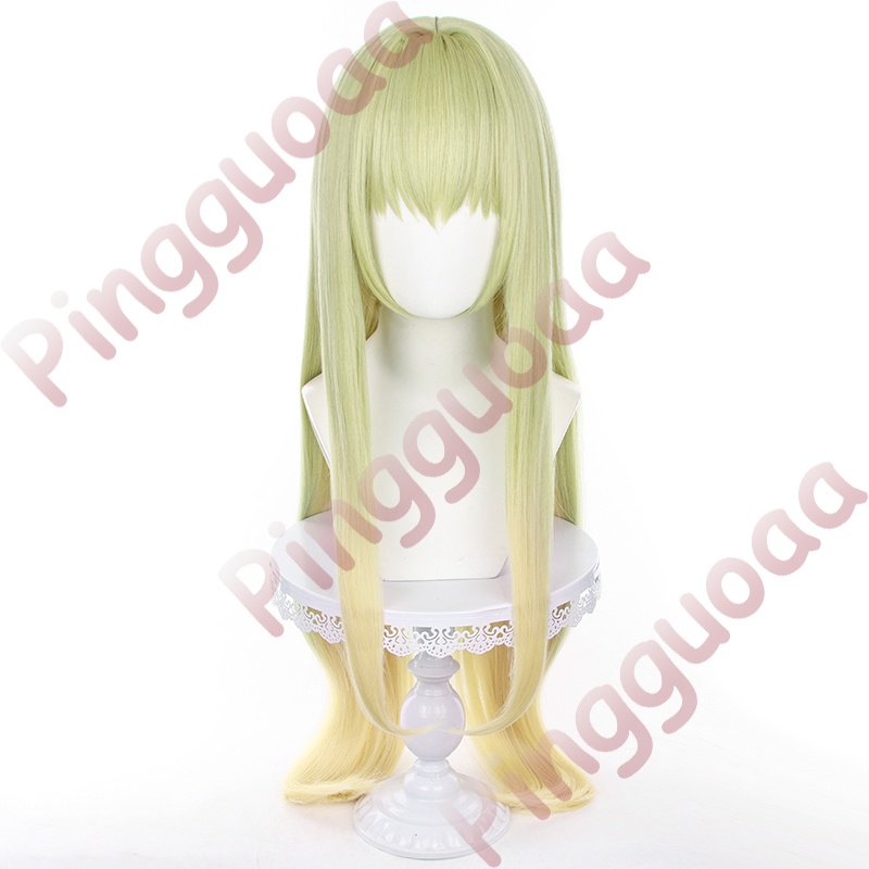 Anime Shiro Seijo to Kuro Bokushi Cecilia Cosplay Wig 90cm Long Staight Gradient Wigs Heat Resistant Synthetic Hair