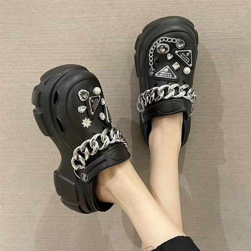 HHH Dép CROSS 5CM dép Sandal nữ 2023NEW crocs mùa hè  Đế Dày Xinh Xắn 072801