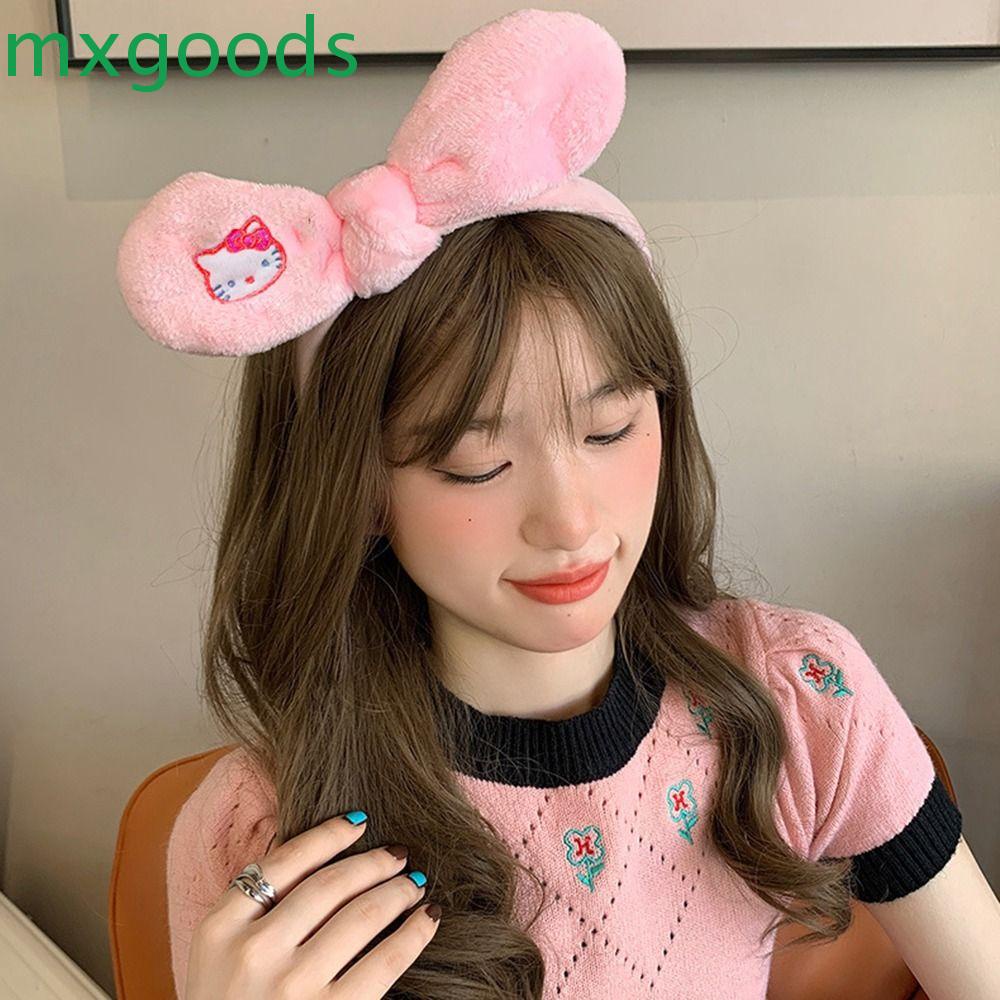 MXGOODS Băng Đô Tai Thỏ Hoạt Hình Xinh Xắn Cho Nữ