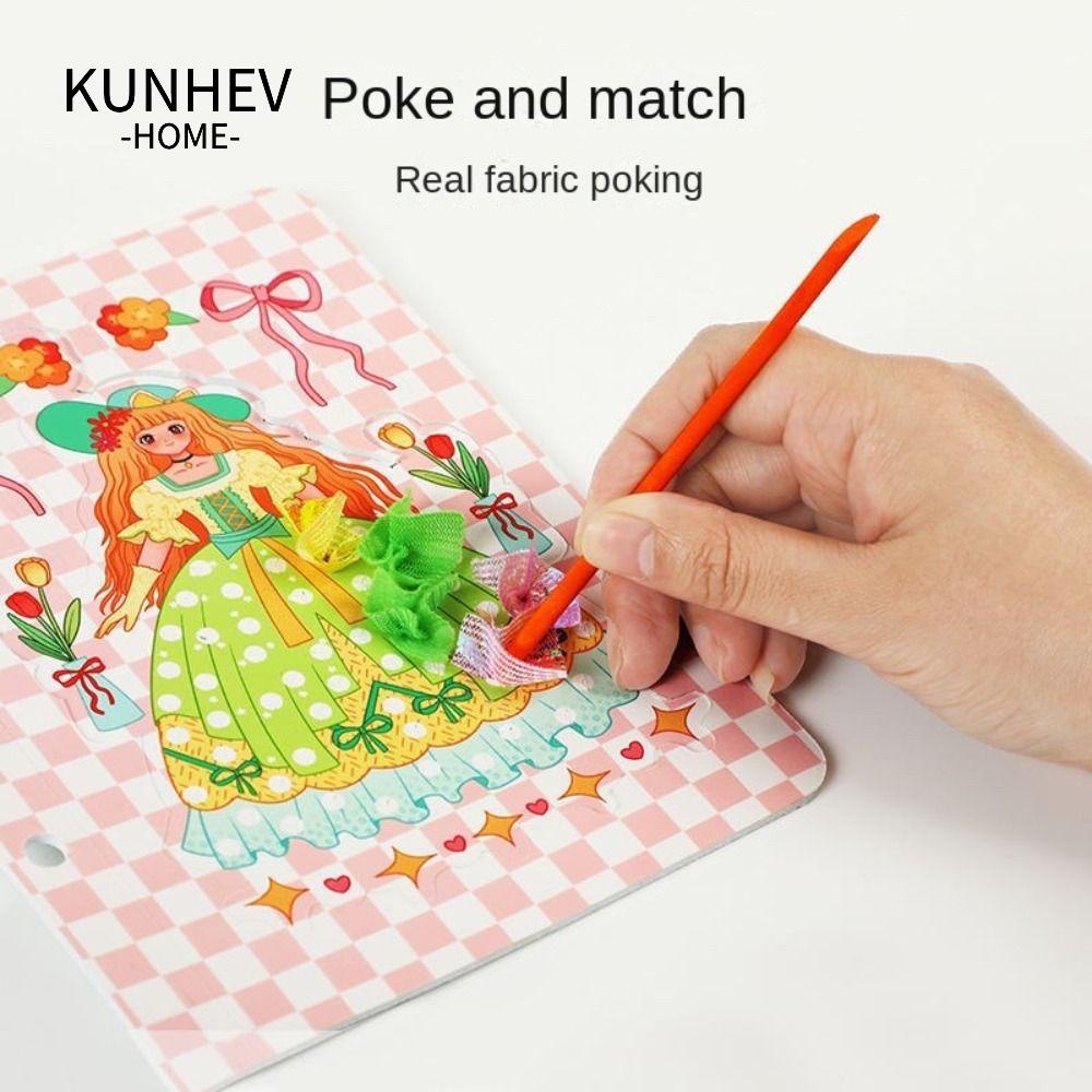 KUNHEV Miếng Dán Vải Vẽ Tranh Màu Nước Giáo Dục DIY Cho Bé