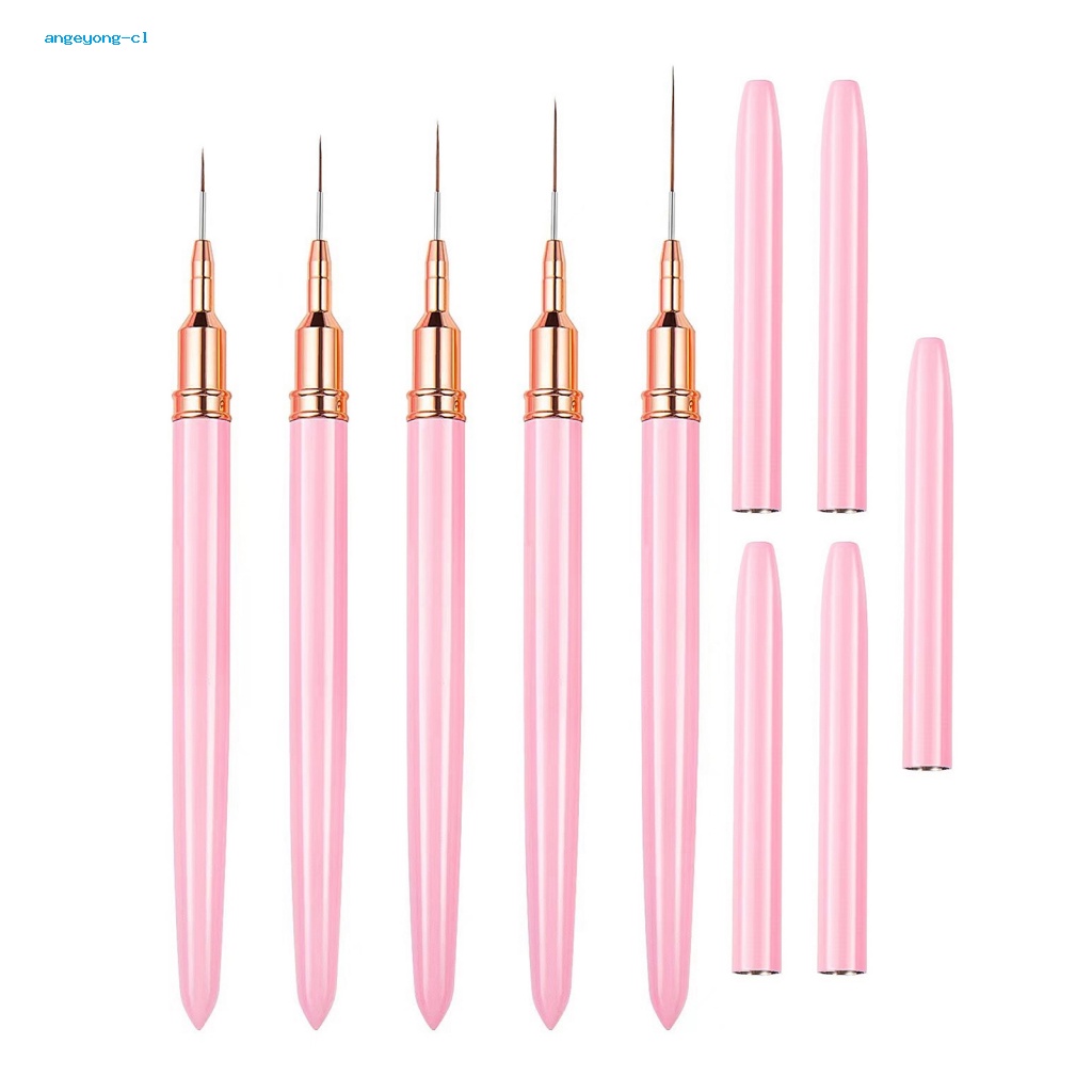 Set 5 Cọ Vẽ Móng Tay Siêu Mịn Lâu Trôi Trọng Lượng Nhẹ Chuyên Nghiệp