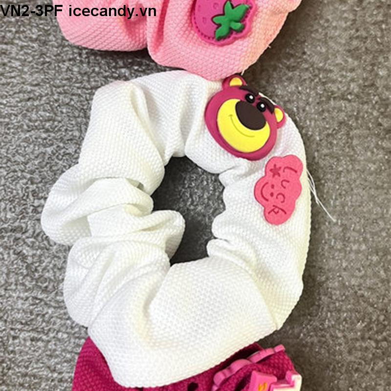 🥟ice🥟Dây Cột Tóc Hình Gấu Dâu Dễ Thương Xinh Xắn Dành Cho Nữ