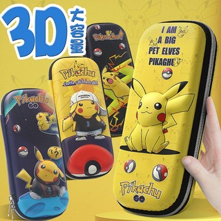 Primary School Stationery Box Anime Pikachu Cute Pencil Case Men's and Women's Stationery Box Large Capacity Multifunctional 3D Pencil Box cfKb