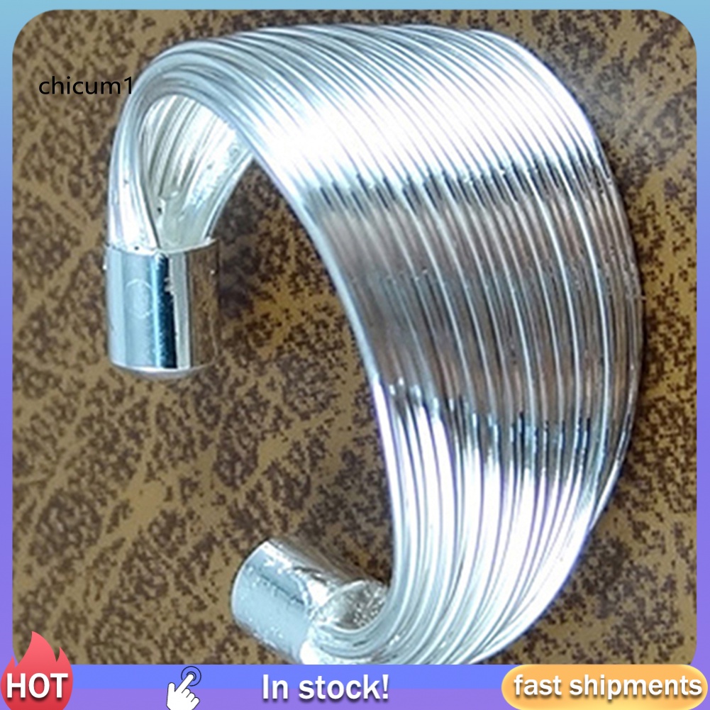 Nhẫn Hở Mạ Bạc Bản Rộng Nhiều Kiểu Dáng Thời Trang