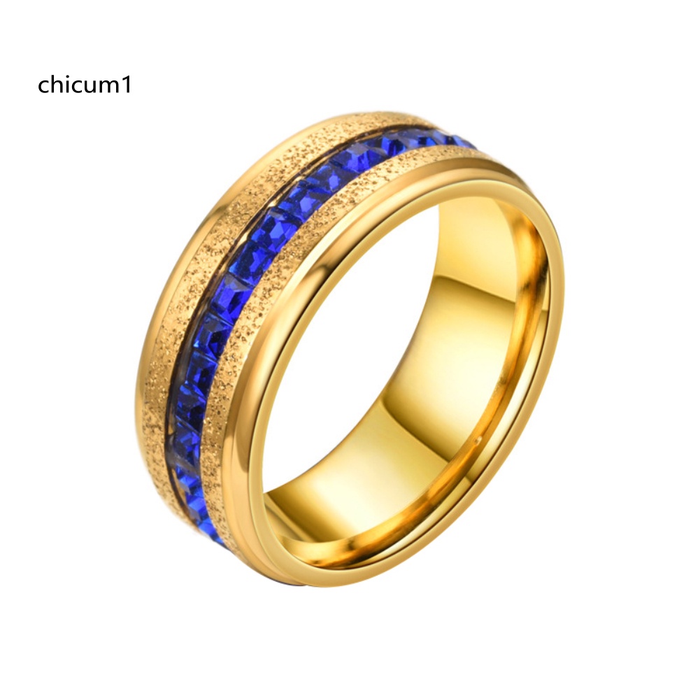 Nhẫn Đính Đá Zircon Hình Vuông Lấp Lánh Thời Trang Cho Nữ