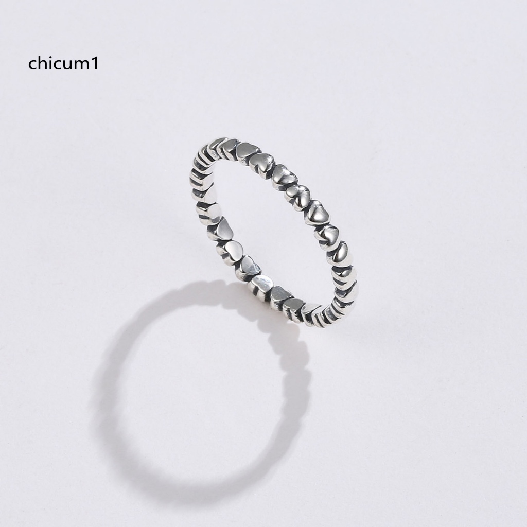 Nhẫn Mạ Bạc 925 Mặt Hình Trái Tim Cho Nữ