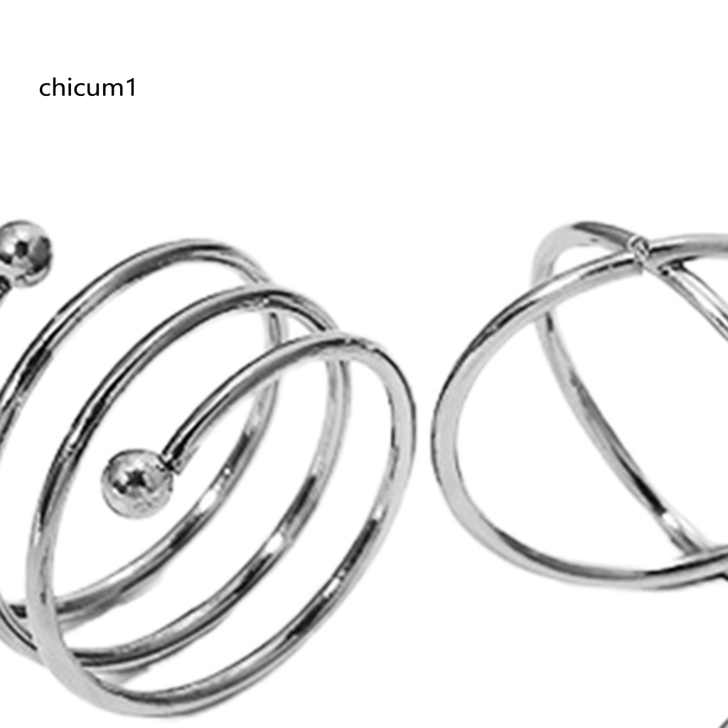 1 Set Nhẫn Đeo Khớp Ngón Tay Mạ Điện Lâu Trôi Phong Cách Punk Unisex