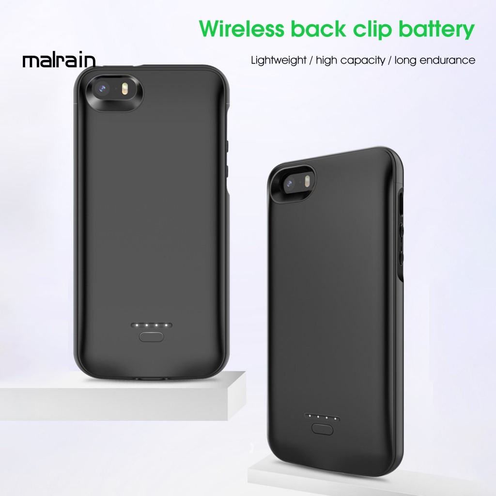 Ốp Điện Thoại Pin 4000mAh Cạnh Nam Châm Siêu Mỏng Cho iPhone5 / 5s / 5se