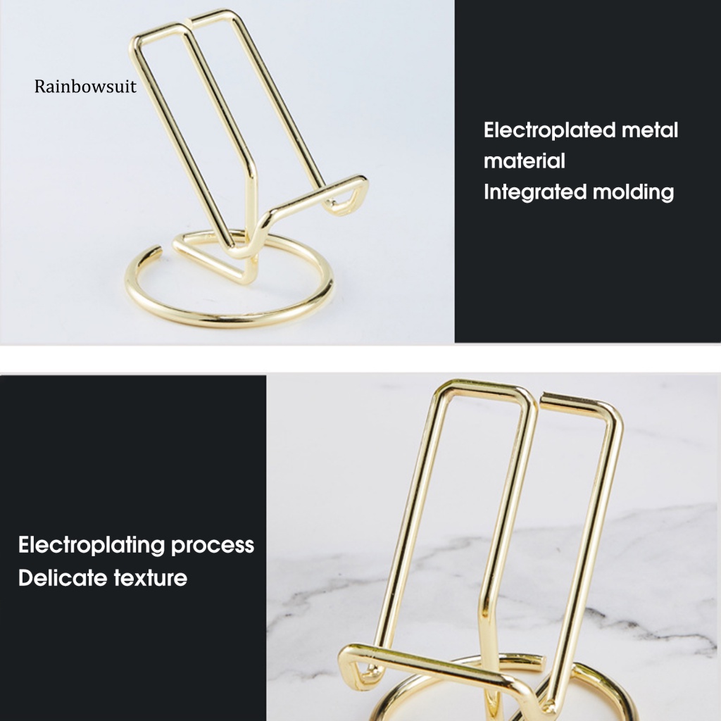 [RB] Giá Đỡ Điện Thoại / Máy Tính Bảng Bằng Sắt Mạ Điện Phong Cách Đơn Giản Nghệ Thuật