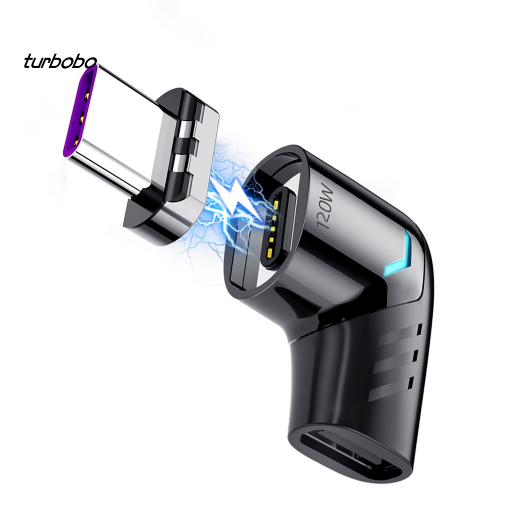 Bộ Chuyển Đổi Type-C PD120W 6A Bằng Hợp Kim Nhôm Từ Tính Sạc Nhanh USB C Sang Type-C Cho Máy Tính