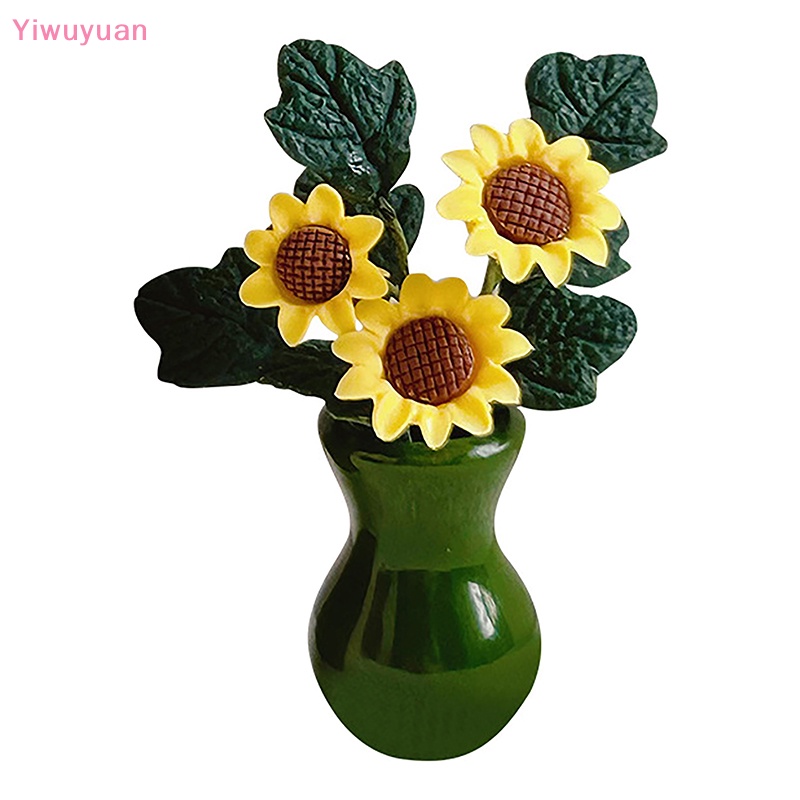 1 Bộ Chậu Hoa Hướng Dương Trang Trí Nhà Búp Bê 1: 12 Mới