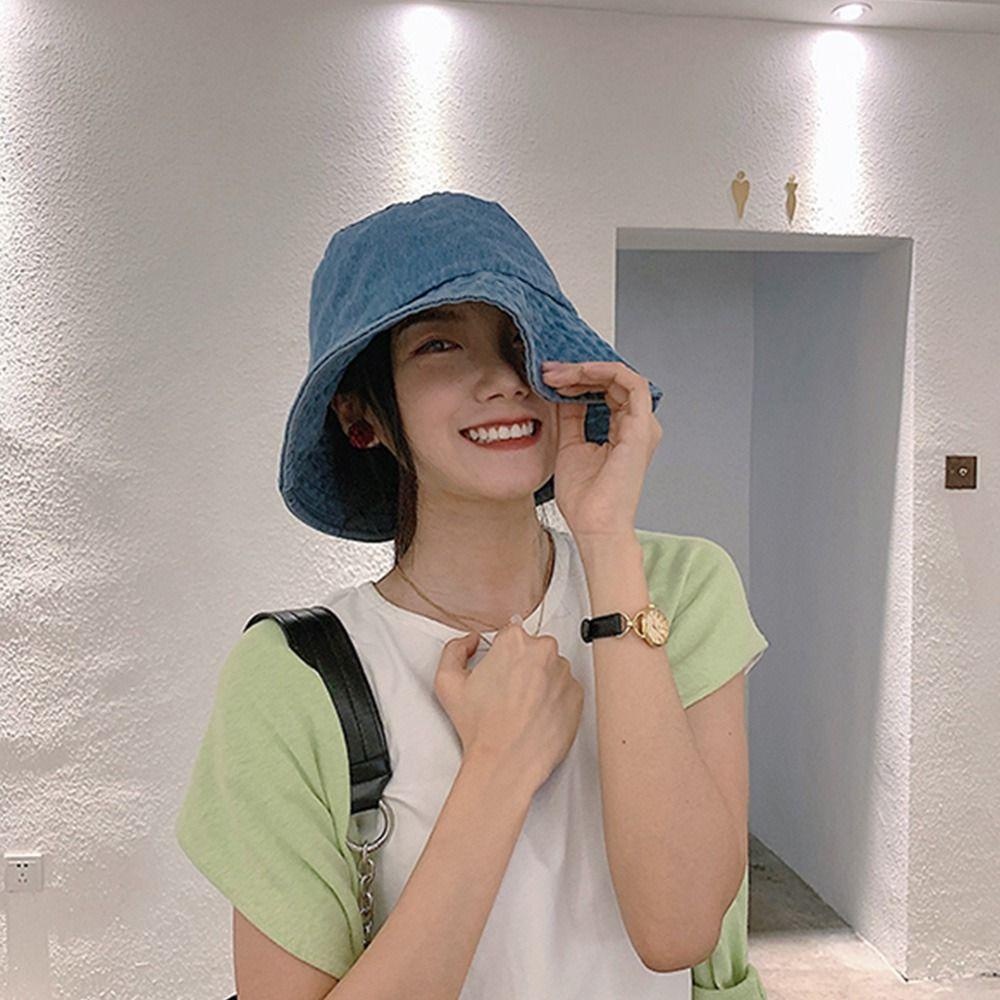 Mũ xô denim chất lượng cao mũ chống nắng thời trang