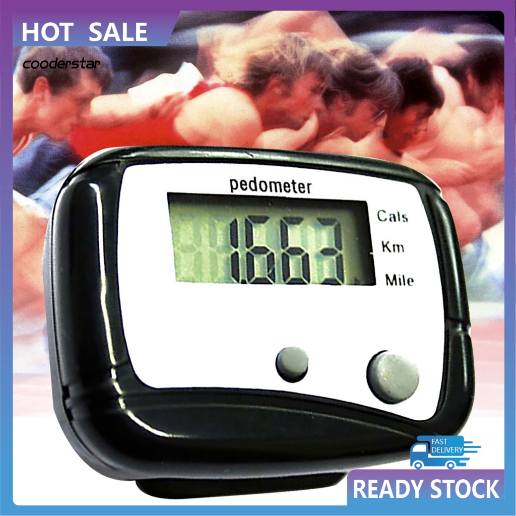 Máy Đếm Bước Chân Bằng ABS Tiết Kiệm Pin Đa Năng Mang Đi Tiện Dụng