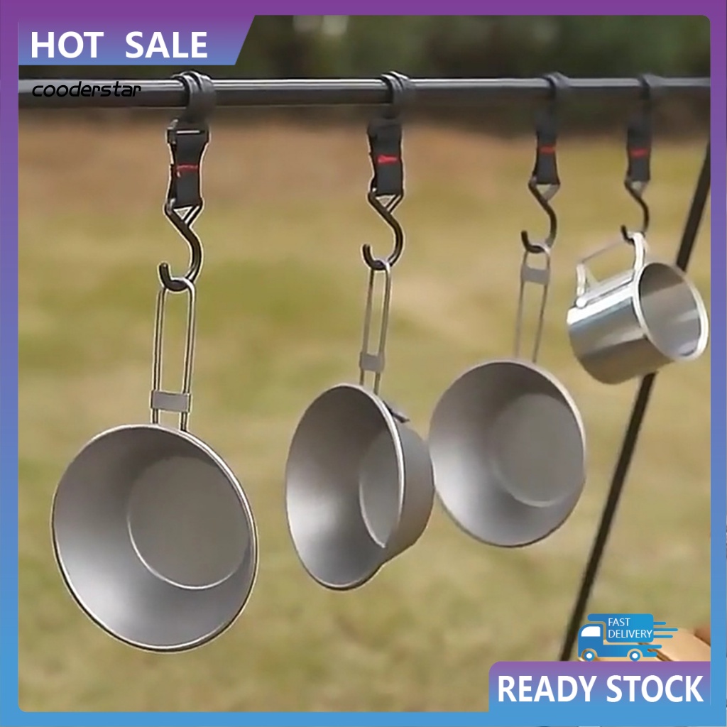 Set 5 Móc Treo Đồ Hình Chữ S Bằng Nhựa Nylon Dày Dặn Chịu Tải Nặng Đa Năng Cho Hoạt Động Cắm Trại Ngoài Trời