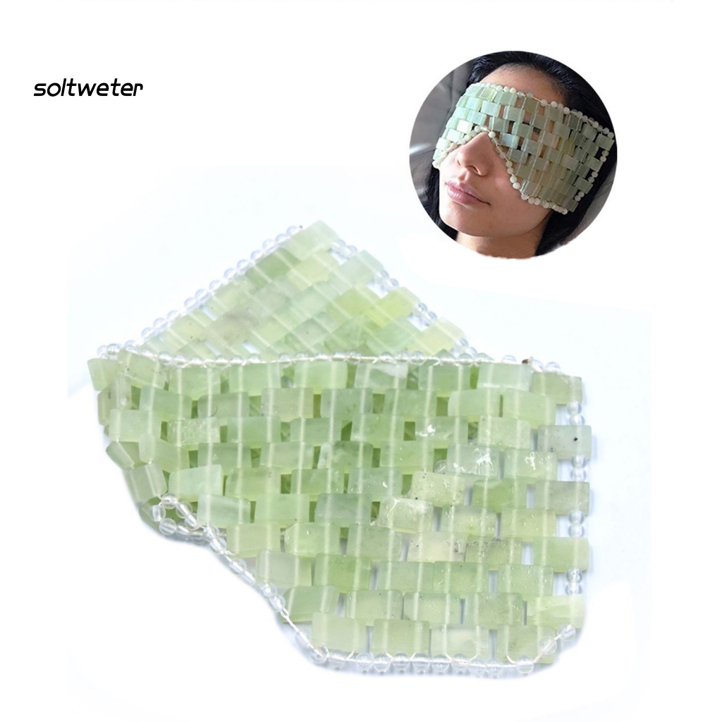 1 Bộ Vỏ Bọc Mắt Bằng Đá Ngọc Bích Màu Xanh Lá Thân Thiện Với Môi Trường Giảm Mệt Mỏi Đa Năng