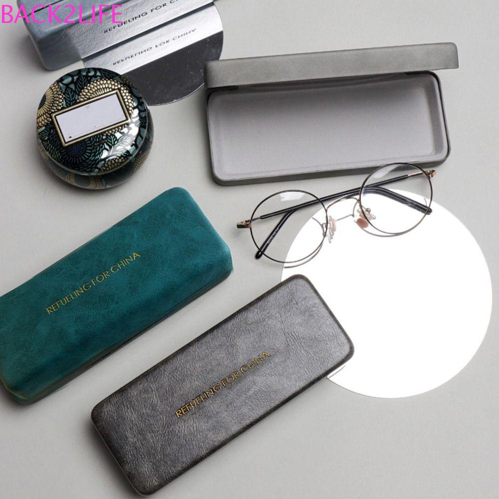 BACK2LIFE Hộp Đựng Mắt Kính Đọc Sách Bằng Kim Loại In Chữ Dành Cho Nam Nữ Ốp