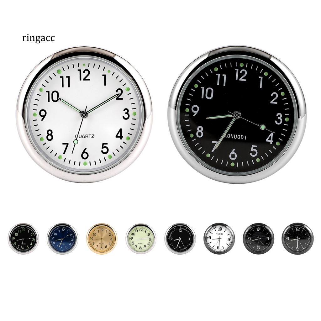 Rga Đồng Hồ Tròn Kỹ Thuật Số Dạ Quang Nhiệt Độ Cao / Thấp Tự Dính Trang Trí Bảng Điều Khiển Xe Hơi