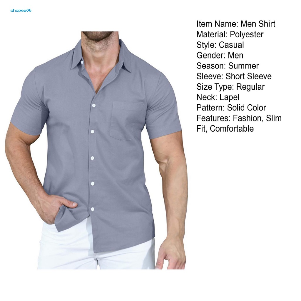 Áo Thun Tay Ngắn Cổ Bẻ Chất Liệu Polyester Chống Nhăn Không Phai Màu Thời Trang Mùa Hè Cho Nam