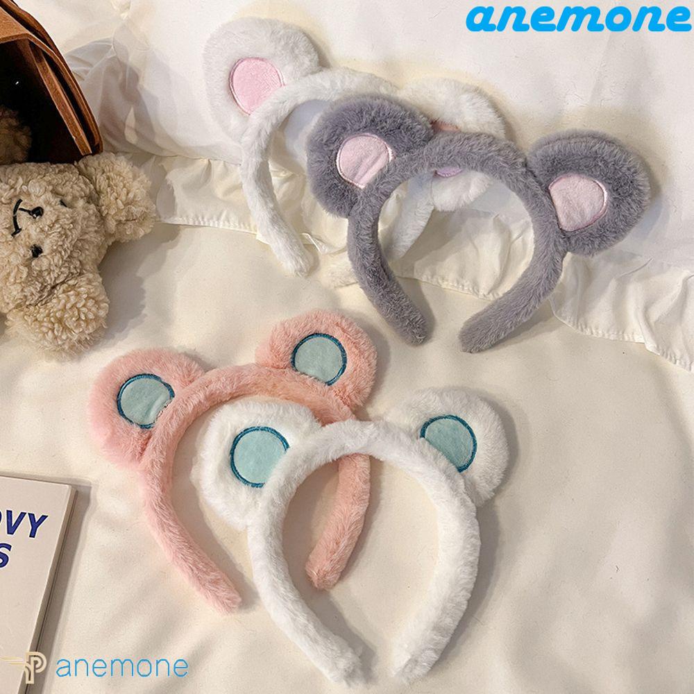 ANEMONE Băng Đô Tai Gấu Bằng Lông Nhung Mềm Mại Dễ Thương Xinh Xắn Cho Nữ