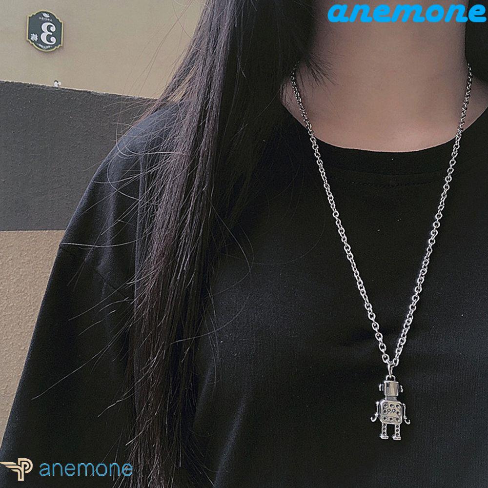 ANEMONE Vòng cổ Mặt Robot Phong Cách Hip Hop Đường Phố Hàn Quốc Cá Tính Dành Cho Nam Nữ