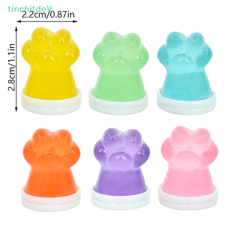 [TinchitdeV] Bộ 2 Cốc Trang Trí Đồ trang trí Móng Vuốt Mèo Dạ Quang Màu Kẹo Dễ Thương [Mới]