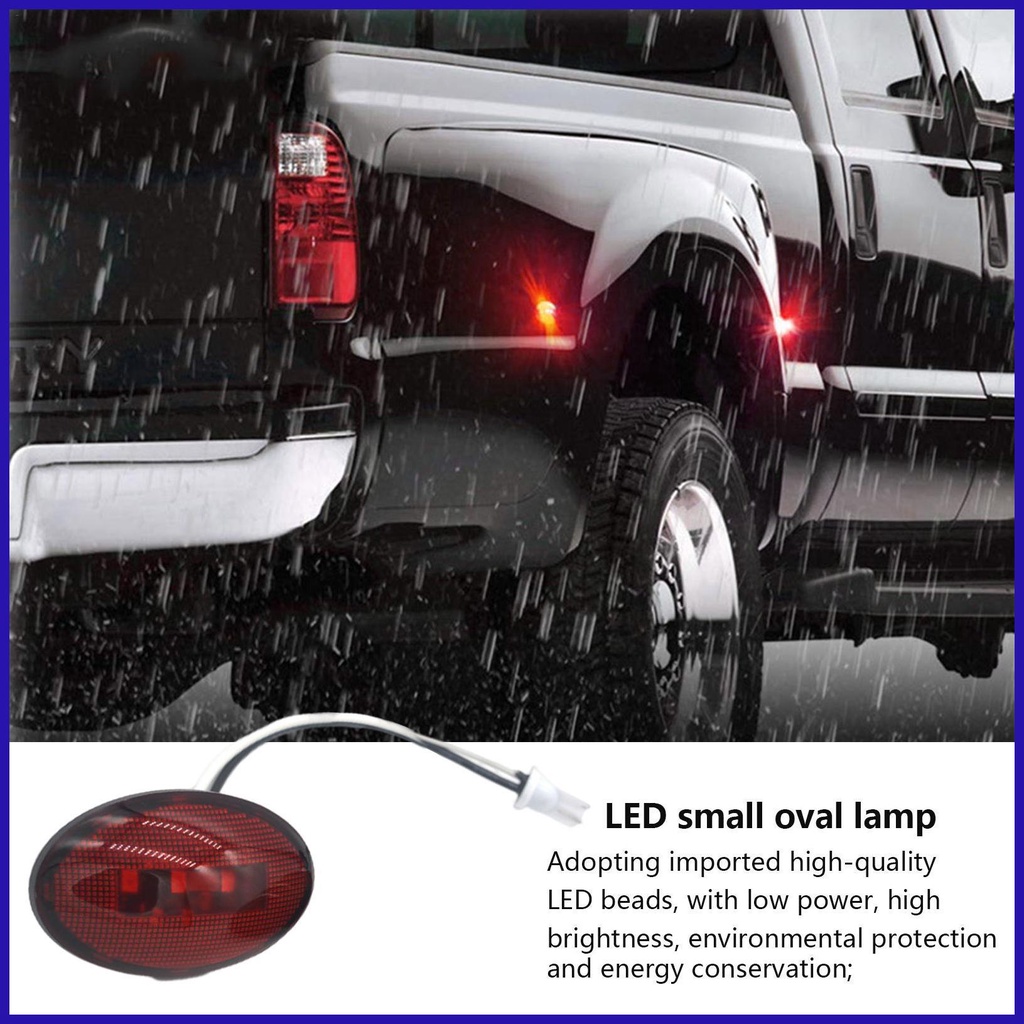 Đèn LED Xi Nhan 3 Bóng Hình Oval Chống Thấm Nước Đa Năng Cho Xe Tải