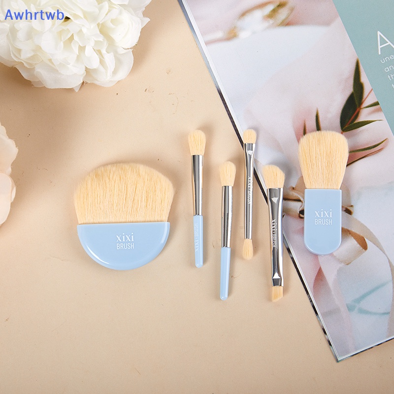 Set 6 Cọ Trang Điểm Mini Kèm Hộp Đựng Tiện Lợi Cho Nữ Mới