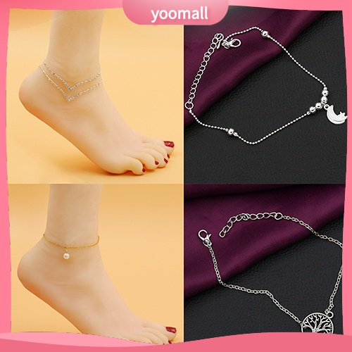 Lắc Chân Dạng Chuỗi Hình Trái Tim / Bướm Xinh Xắn Thời Trang Đi Biển