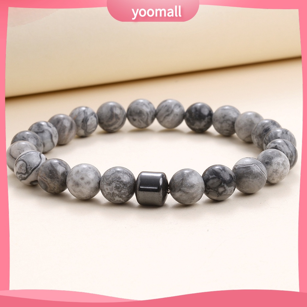 [YM] Vòng Tay Chuỗi Hạt Đá Mắt Hổ Tự Nhiên 8mm Co Giãn Dễ Phối Đồ Giảm Căng Thẳng