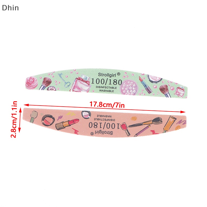 [Dhin] 5pcs Eva Nail Grinding Tool Pring Professional Nail File Nail Polish Double-Sided Nail Care Tools For Manicure COD