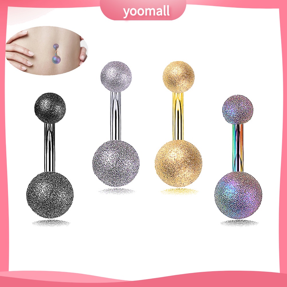 Khuyên Rốn Dạng Thanh Tạ Đôi Bằng Thép Không Gỉ Gợi Cảm Cho Nữ