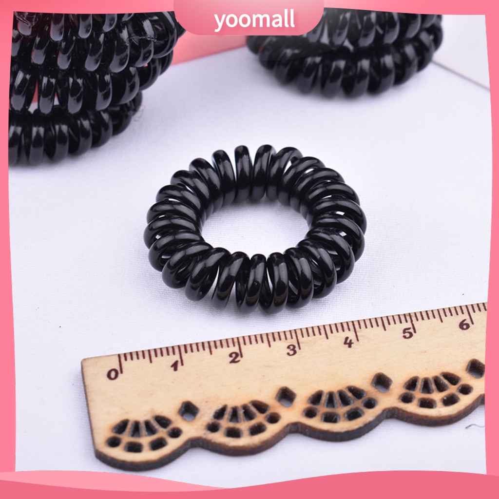 Dây Buộc Tóc Dạng Xoắn Gọn Nhẹ Không Để Lại Dấu Vết Màu Trơn Đơn Giản Cho Nữ