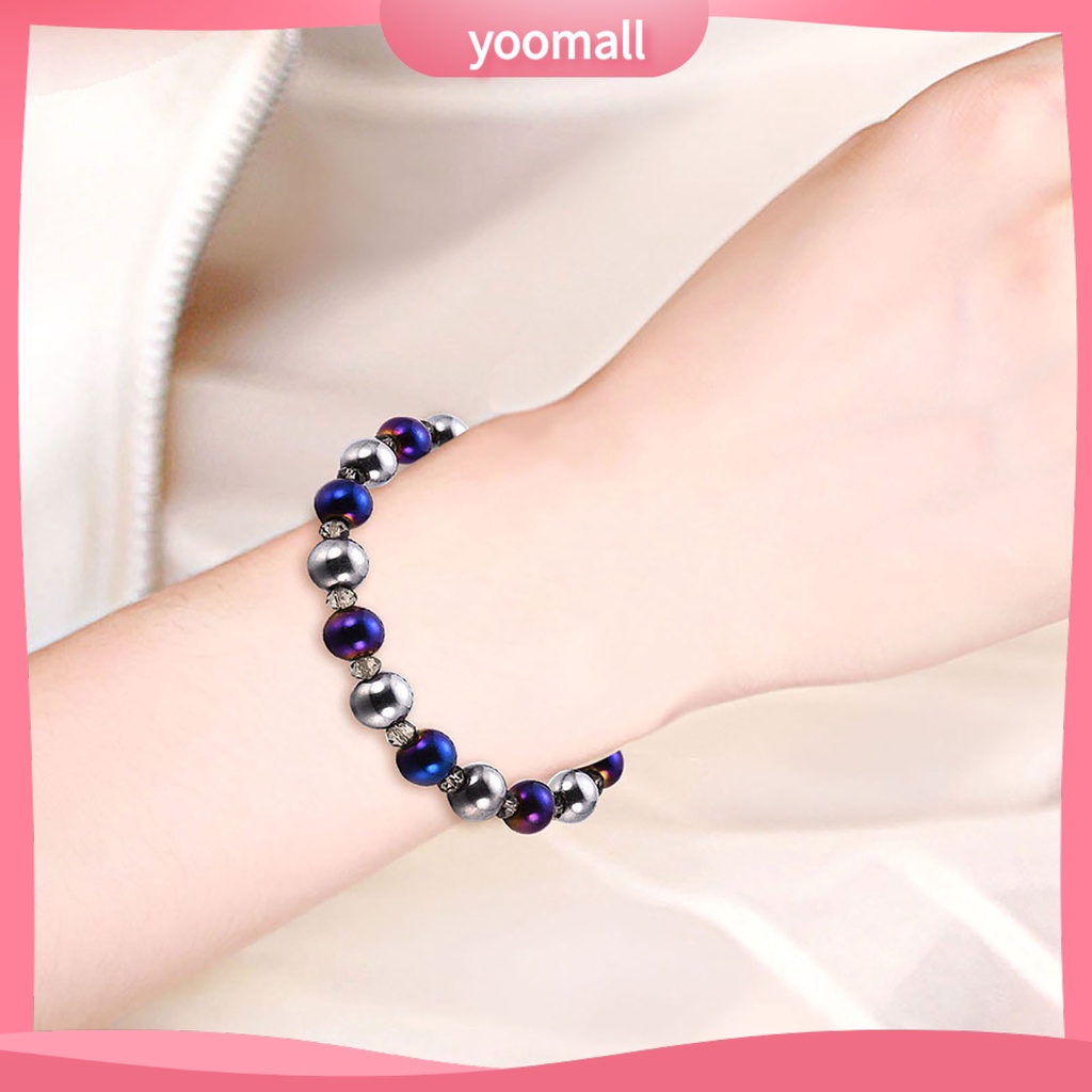 Vòng Tay Chuỗi Hạt Đá Hematite Thay Đổi Màu Sắc Dành Cho Nam Và Nữ