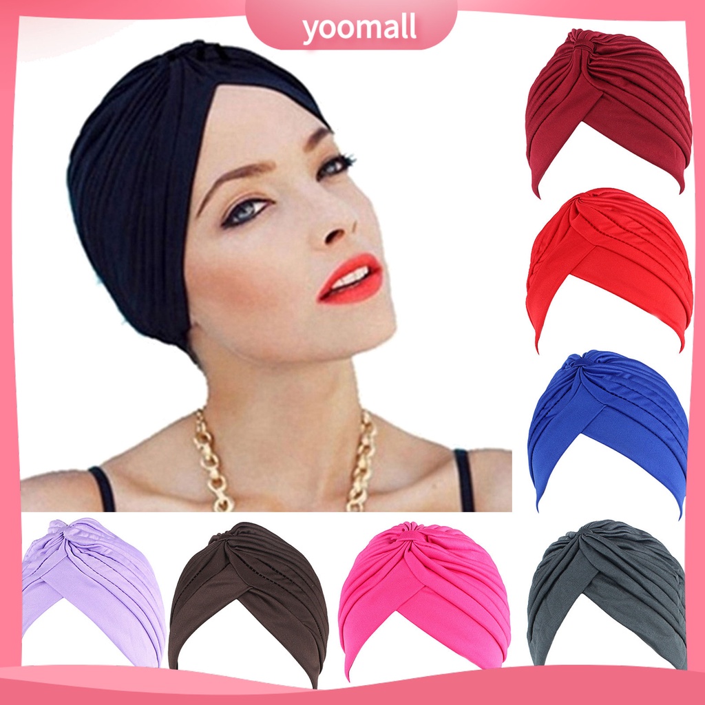 Mũ Len Trùm Đầu Màu Trơn Phối Bèo Thời Trang Unisex