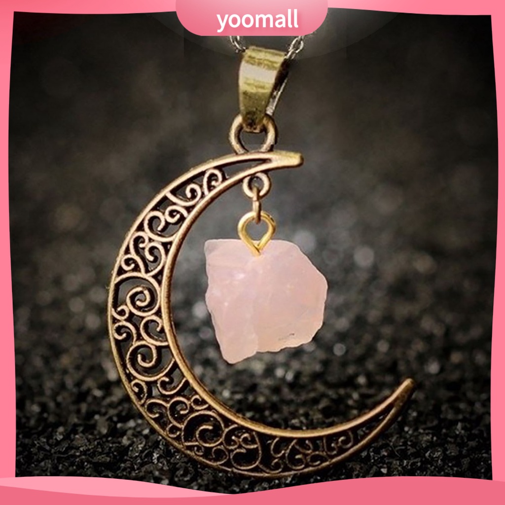 Vòng cổ Mặt Hình Mặt Trăng Bằng Thép Không Gỉ Thời Trang Cho Nữ