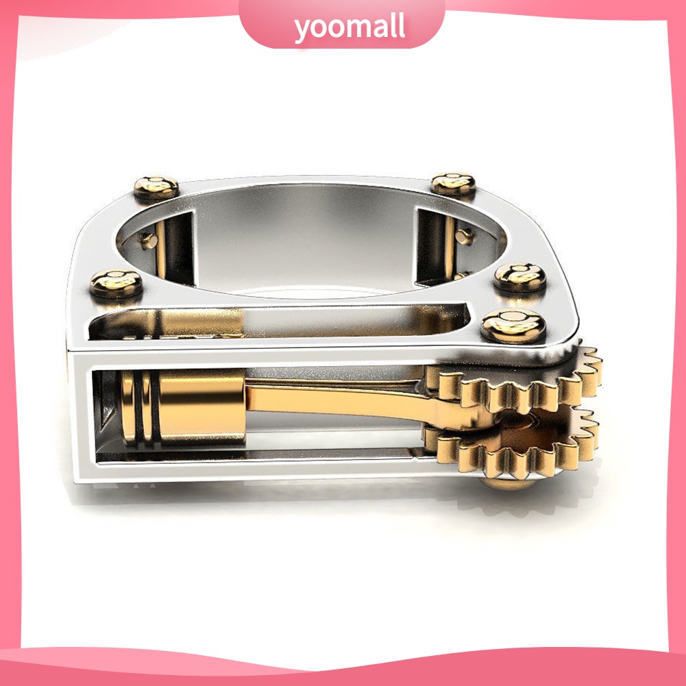 Nhẫn Hình Bánh Răng Phong Cách Punk Cá Tính Cho Nam Và Nữ